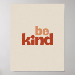 Sei freundlich – Boho-Typografie-Kunst Poster