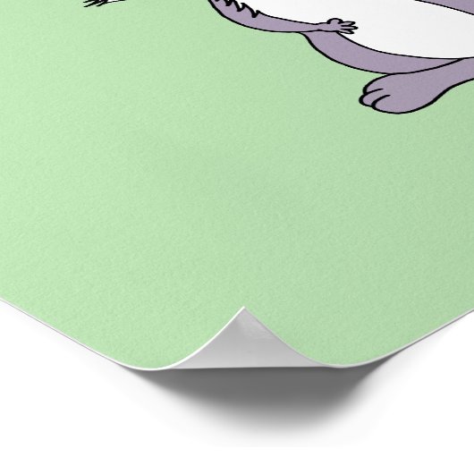 "Sei freundlich" Bunny Poster (Ecke)