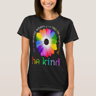 Sei freundlich farbenfroh Daisy Boho Rainbow Menta T-Shirt