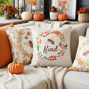 Sei freundlich floral kissen