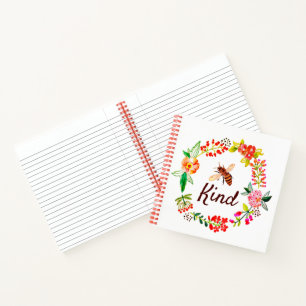 Sei freundlich floral notizblock