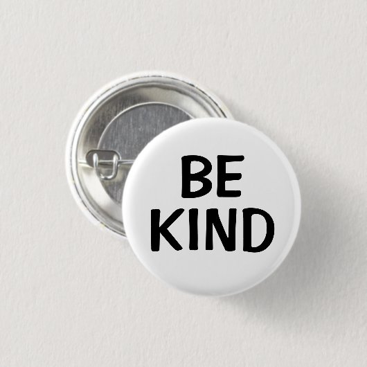 Sei freundlich | Freundlichkeitsbotschaft-Anstecke Button (Vorne & Hinten)