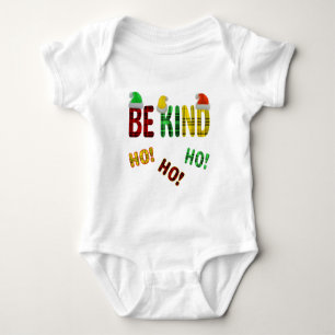 SEI FREUNDLICH HO HO HO LUSTIGER WEIHNACHTS-KARO-S BABY STRAMPLER