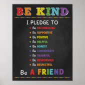 Sei freundlich Klassenzimmer gegen Bully-Kampagne Poster (Vorne)