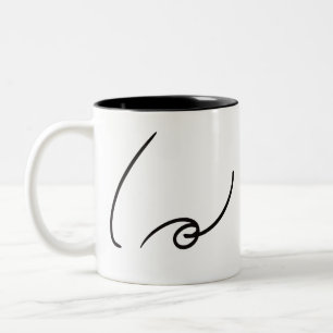 Sei freundlich Kurzschrift Zweifarbige Tasse