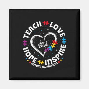 Sei Freundlich Lehre Liebe Inspiriert Autismus-Bew Magnet