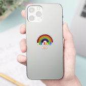 Sei freundlich LGBTQ Regenbogen Positivität Aufkleber (Telefon)