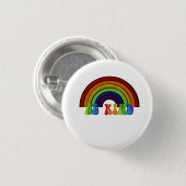 Sei freundlich LGBTQ Regenbogen Positivität Button (Vorne & Hinten)
