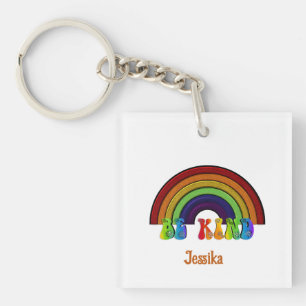Sei freundlich LGBTQ Regenbogen Positivität  Schlüsselanhänger