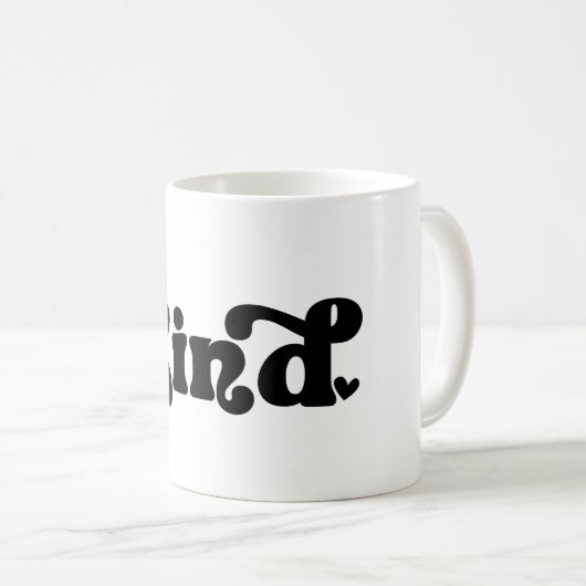 Sei freundlich Minimalistisch Kaffeetasse (VorderseiteRechts)