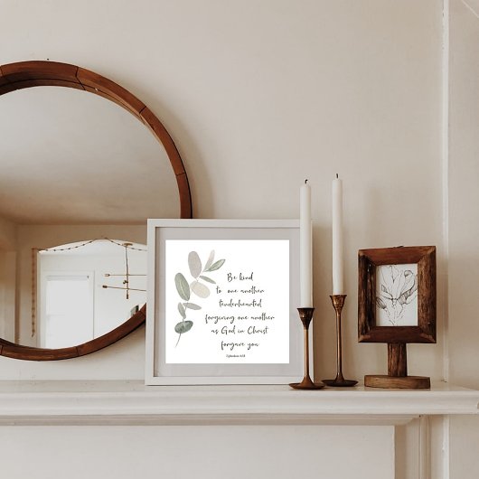 Sei freundlich minimalistischer Botaniker Poster