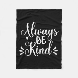 Sei freundlich minimalistischer Liebe Güte Positiv Fleecedecke