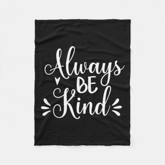 Sei freundlich minimalistischer Liebe Güte Positiv Fleecedecke (Vorderseite)