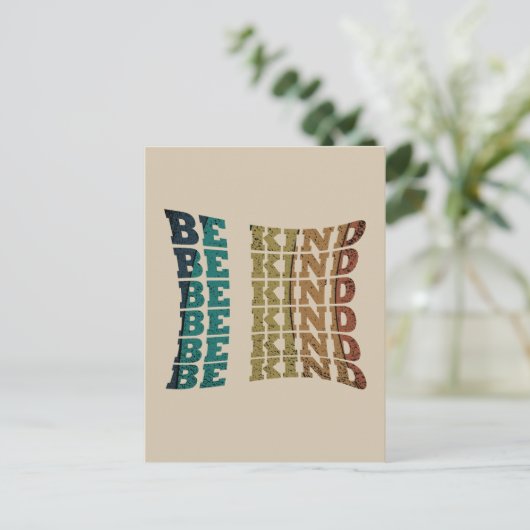 Sei freundlich postkarte (Stehend Vorderseite)