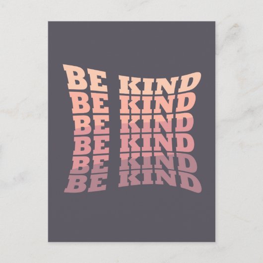 Sei freundlich postkarte (Vorderseite)