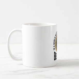 Sei freundlich Regenbogen-Blumen-Frieden Vintage-S Kaffeetasse