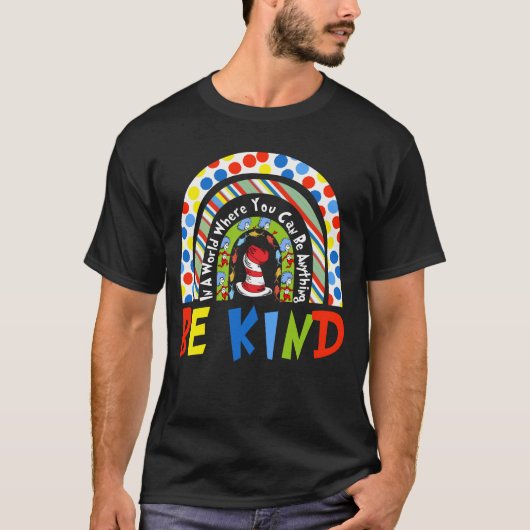 Sei freundlich Regenbogen Grinc T-Shirt (Vorderseite)