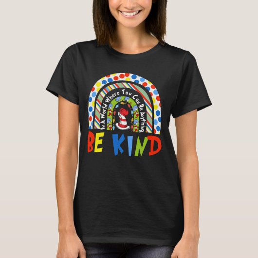 Sei freundlich Regenbogen Grinc T-Shirt (Vorderseite)
