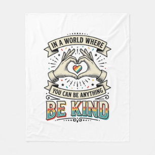 Sei Freundlich Regenbogen Herz Hände Vintage-Shirt Fleecedecke