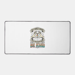 Sei Freundlich Regenbogen Herz Hände Vintage-Shirt Schreibtischunterlage