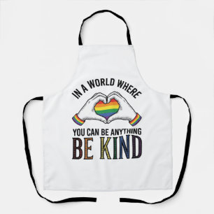 Sei Freundlich Regenbogen Herz Hände Vintage Vekto Schürze
