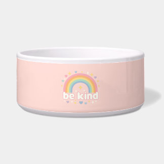 Sei freundlich – Regenbogen-Pastell-Positivität Napf
