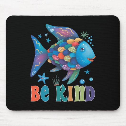 Sei freundlich Regenbogen Schuppen Fisch Lehrer Le Mousepad (Vorne)