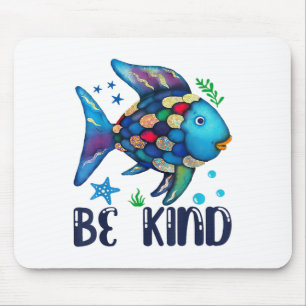 Sei freundlich Regenbogen Schuppen Fisch Lehrer Le Mousepad