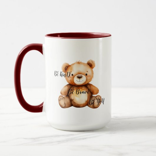 Sei freundlich Sei tapfer Sei du selbst Personalis Tasse (Links)