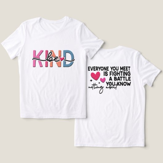Sei Freundlich Tri-Blend-Shirt Tri-Blend Shirt (Design Vorderseite & Rückseite)