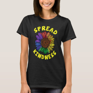 Sei freundlich und freundlich Blume Colorfull T-Shirt