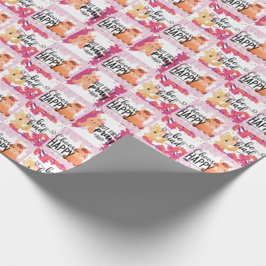 Sei freundlich; wähle den glücklichen Geschenktopf Geschenkpapier (Ecke)