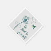 Sei freundlich zu dir selbst Florale Papiertücher Serviette (Ecke)