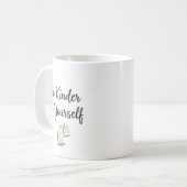 Sei freundlich zu dir selbst Wasserfarben-Blumen-S Kaffeetasse (Vorderseite Links)