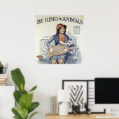 Sei freundlich zu Tieren Poster (Heimbüro)