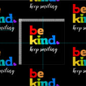 Sei freundlicher, farbiger Regenbogen-Sondertext Stoff (Kachel)