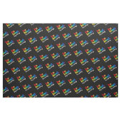 Sei freundlicher, farbiger Regenbogen-Sondertext Stoff (Fat Quarter (45,7 x 55,9 cm))