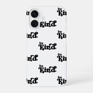 Sei freundlicher Minimalist – Fette schwarze Freu iPhone 16 Hülle