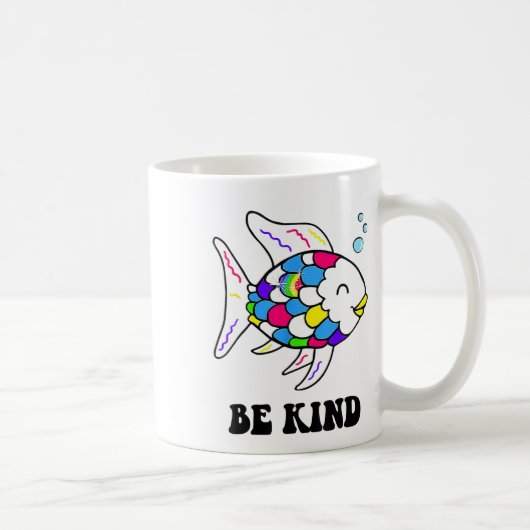 Sei freundlicher Regenbogenfisch Lehrer Leben Unte Kaffeetasse (Rechts)