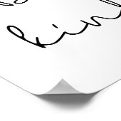 Sei freundliches minimalistisches Poster (Ecke)