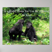 Sei freundliches Poster - Baby Gorilla Quote Poste (Vorne)