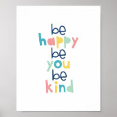 Sei froh, dass du eine nette Typografie-Mauer bist Poster (Vorne)