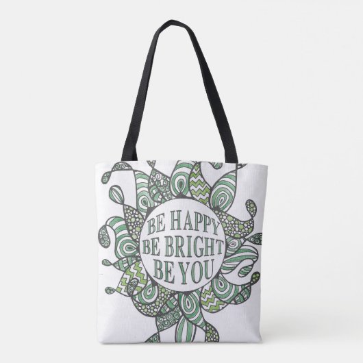 Sei froh, dass du hell bist tasche (Rückseite)