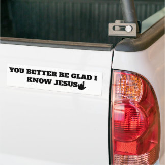 Sei froh, dass ich Jesus kenne Humor religiös lust Autoaufkleber