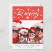 Sei froh Foto Weihnachtskarte Feiertagskarte (Vorderseite)