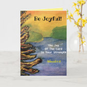 Sei froh! Inspiration Bibel Zitat Nehemiah Joy Karte (Gelbe Blume)