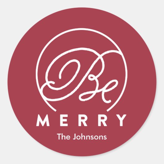 Sei froh Tag | Festtagsaufkleber Runder Aufkleber (Vorderseite)