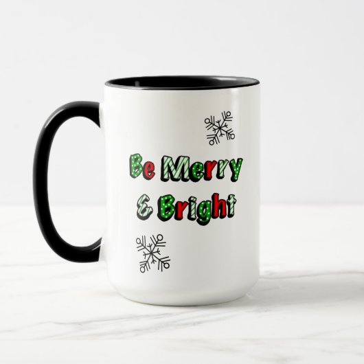 Sei froh und hell Weihnachten Tasse (Links)