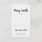 Sei froh visitenkarte (Rückseite)