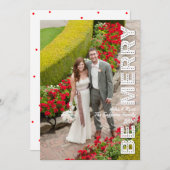 Sei froh Weihnachten Roten Urlaub Fotokarte (Vorne/Hinten)